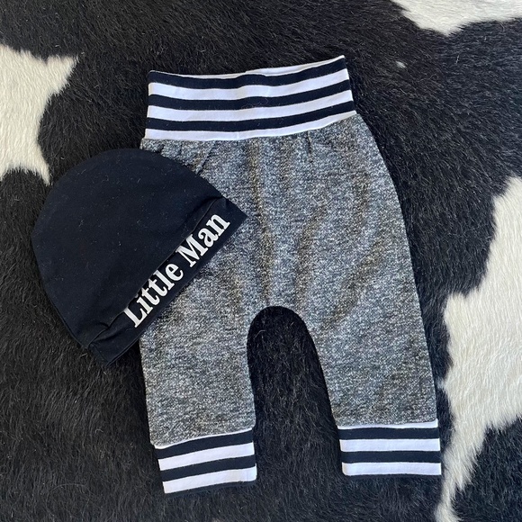 Adorable “Little Man” Hat and Pants - Picture 1 of 4